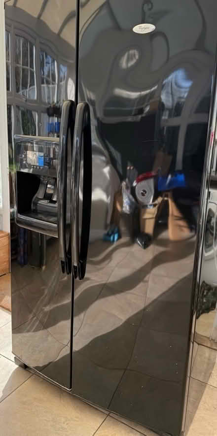 Photo of free Black American Fridge Freezer with Ice & Water Dispenser (Polegate BN24) #1