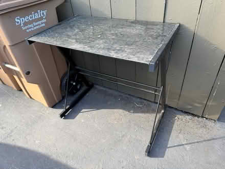 Photo of free Small, sturdy metal folding table (1075 Valencia Avenue) #1