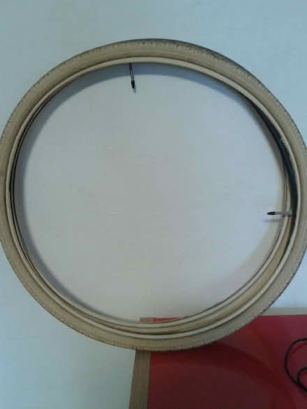 Photo of free Bicycle tyres and innertubes used 700x38c white (Lower Earley RG6) #1