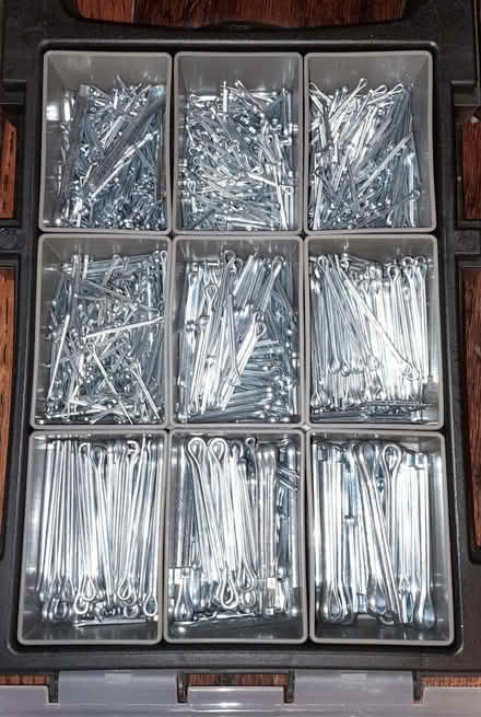 Photo of free Box of Screwfix split pins, various sizes (Haslingfield CB23) #2