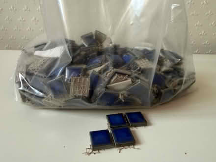 Photo of free Bag of dark blue mosaic tiles (Salford M30) #2