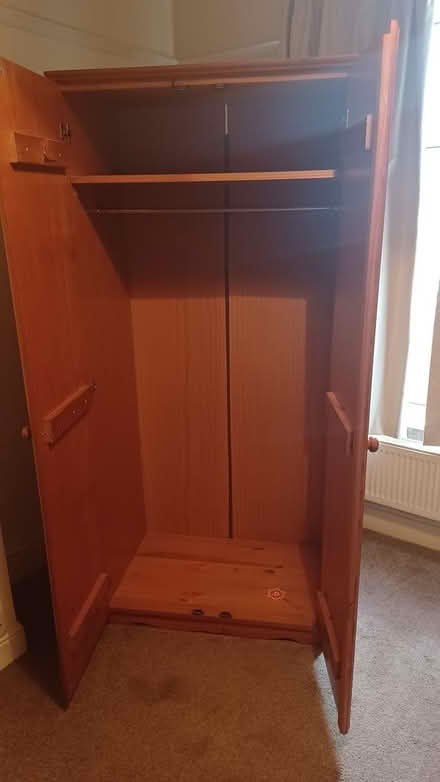 Photo of free Pine wardrobe (Bradshaw) #2