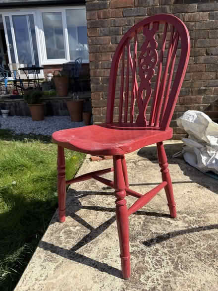 Photo of free Single Wooden Chair (painted red) (Hollingbury BN1) #4