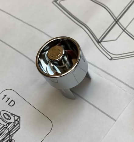 Photo of free Merlyn Shower Flipper Swivel Panel Fittings - 3 Pieces Only (Bilton CV22) #4