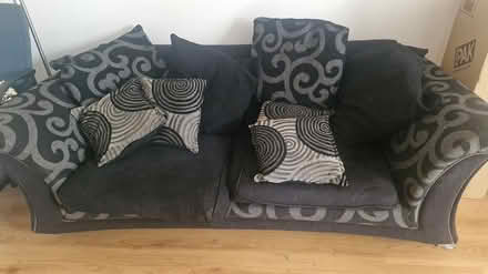 Photo of free 3 seater sofa with cushions (Crystal Palace SE19) #1