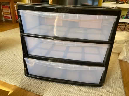 Photo of free 3 drawer plastic organiser (Balham) #1