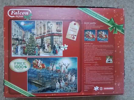 Photo of free Falcon de luxe 2 x 1000 piece Christmas jigsaw puzzles (Barton-on-Sea BH25) #2