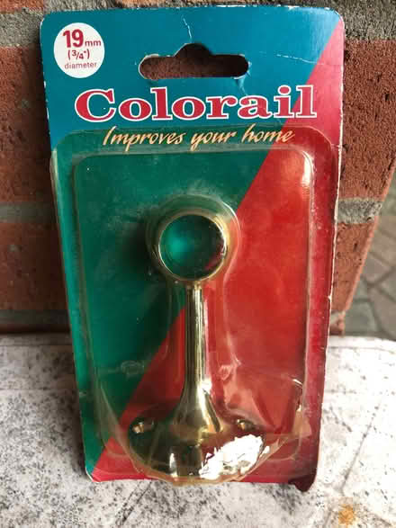 Photo of free Hanging rail support bracket (19mm - brass) (Wood Farm OX3) #1