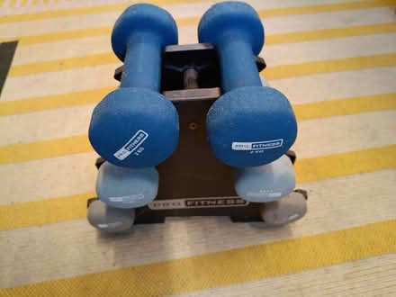 Photo of free hand weights dumbells set and stand (Westminster Drive PO21) #3