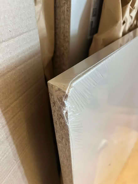 Photo of free 18 beige ikea shelves for PAX wardrobe with slight damage (Balham SW12) #4