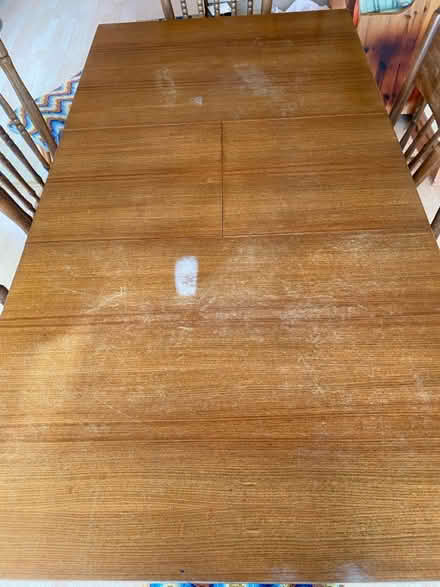 Photo of free Wooden table, 6chairs +foot stool (Peterborough Broadway PE1) #2