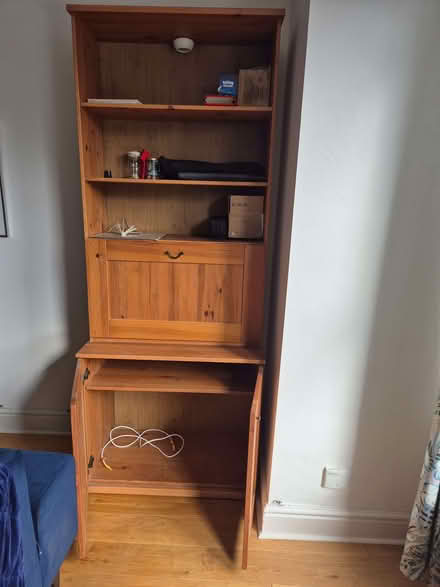 Photo of free Wooden bureau with fold out desk (Merton SW19) #3