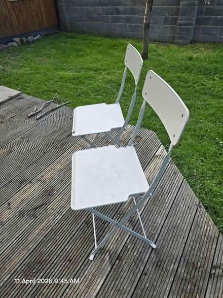 Photo of free 2 garden chairs (Drumcondra) #1