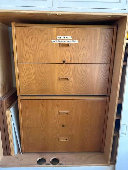 Photo of free 2 double drawer oak filing cabinets (Westlake Village) #1