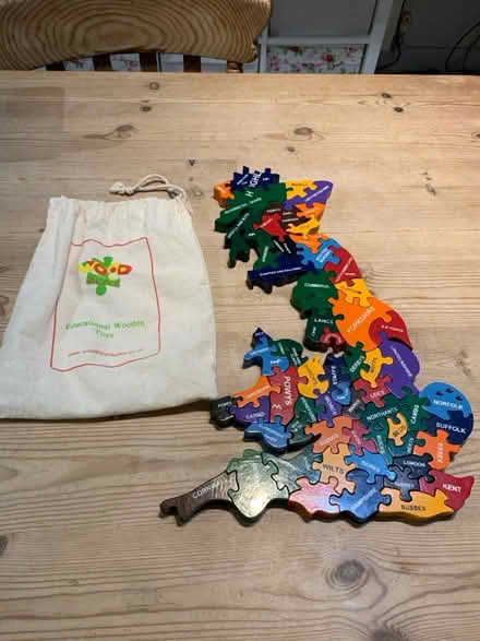 Photo of free Great Britain counties puzzle map (Wood Street Village GU3) #1