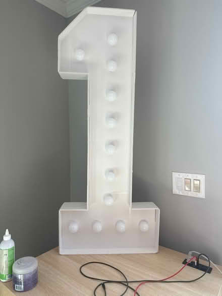 Photo of free 4ft Light Up Number 1 (South Plainfield) #3