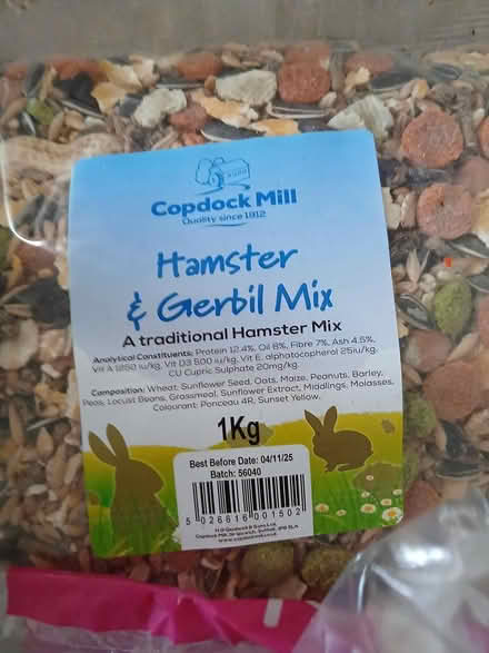 Photo of free Hamster/Gerbil Food and bedding (East bergholt CO7) #3