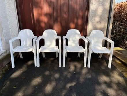 Photo of free Garden armchairs, matching set of 4, stackable (Brookhouse LA2) #2