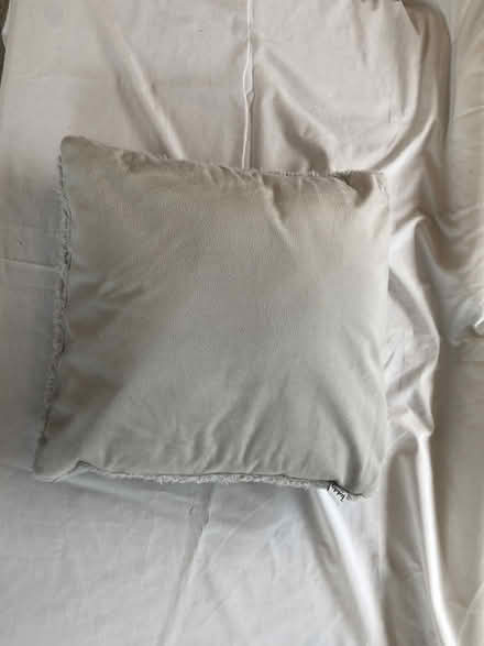 Photo of free Small fleecy cushion grey/very light blue (Harrogate HG2) #2