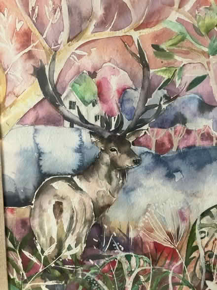 Photo of free Stag painting (framed) (Waddon) #2