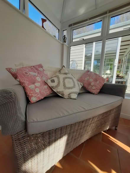 Photo of free inside/outside 2-seater & chair (Bridport (Bradpole)) #3