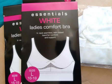 Photo of free Three unworn white soft bras 16-18 (Biggleswade) #1