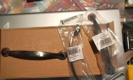Photo of free 3 silver drawer/cupboard handles (Barford, near Warwick CV35 8EX) #1