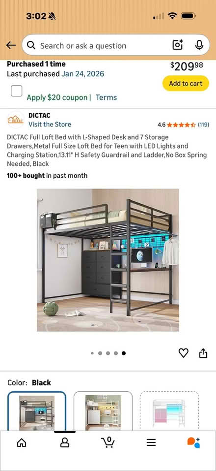 Photo of free Full loft bed and full mattress (Newville Pa) #1