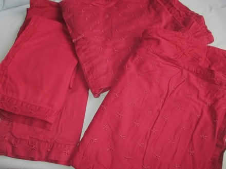 Photo of free Large red cotton bedding bundle (Biggleswade) #1