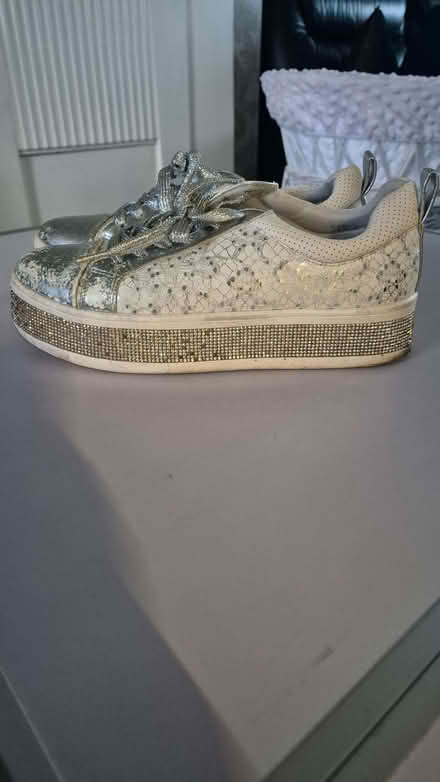 Photo of free Lemonade White and silver shoes size 6 (Round Green LU2) #3