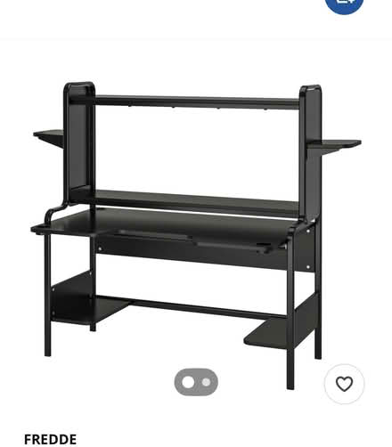 Photo of free black Ikea gaming desk (Tooting Bec) #2