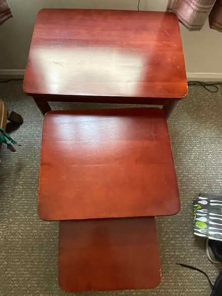 Photo of free Nest of tables, solid wood (Oxford, Cowley Road area OX4 1) #2