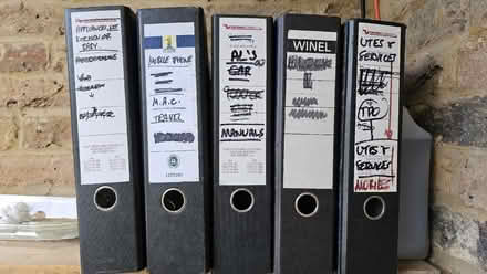 Photo of free Five A4 Lever Arch files, used but fine (Townsend AL3) #1