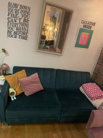 Photo of free Green Sofa Bed Couch (Brooklyn) #1