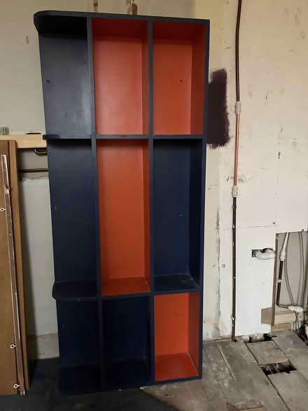 Photo of free shelving painted fired earth blue and orange (Queen's Park BN2) #3