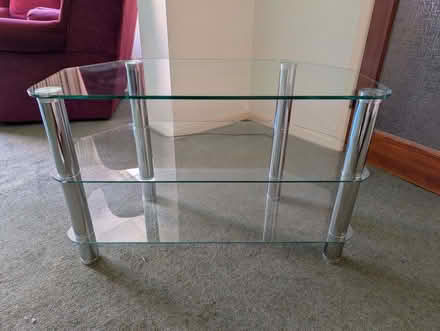 Photo of free Glass tv stand (Shephall SG2) #1