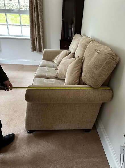 Photo of free 3 Seat Sofa and Footstool (Bare LA4) #3