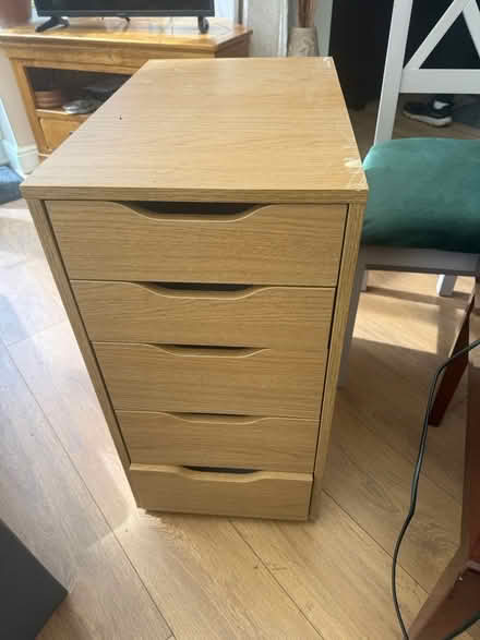 Photo of free Wood effect filing cabinet (Urmston) #1