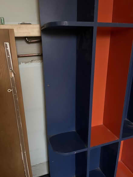 Photo of free shelving painted fired earth blue and orange (Queen's Park BN2) #2