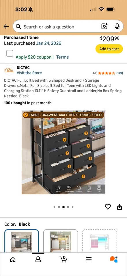 Photo of free Full loft bed and full mattress (Newville Pa) #4