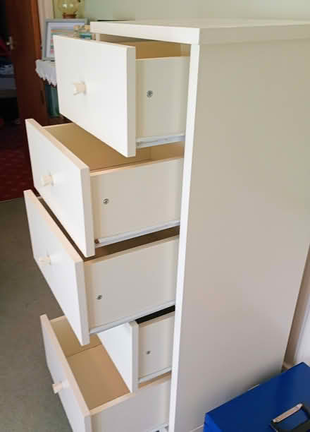Photo of free Small cream chest of drawers (BH22 0PD) #3