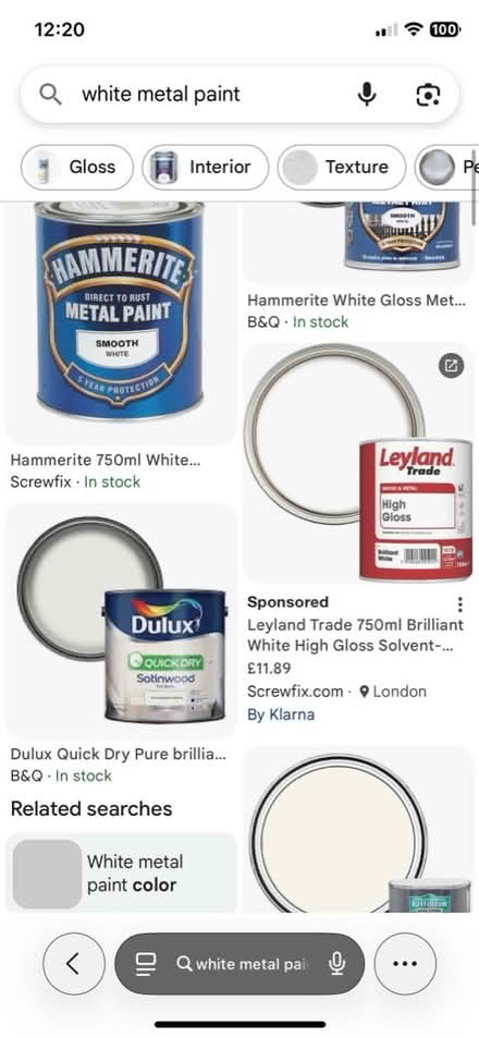 Photo of White paint for metal (Stamford Brook) #1