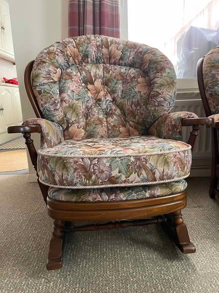 Photo of free Two chairs and footstool (Oxford, Cowley Road area OX4 1) #1