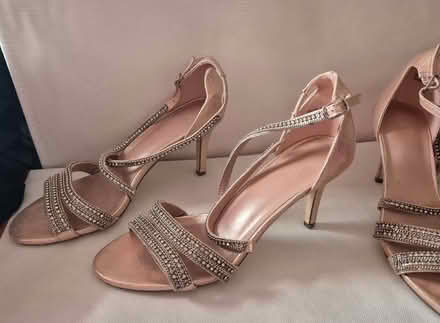Photo of free Rose gold colour size 6 ladies sandals with adjustable strap (Round Green LU2) #1