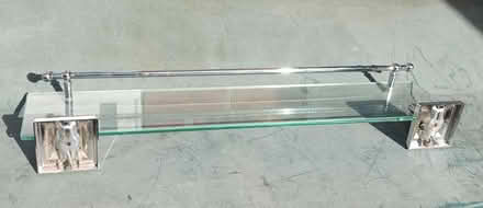 Photo of free Glass and chrome cantelever shelf (Haywards Heath - Near Station) #2