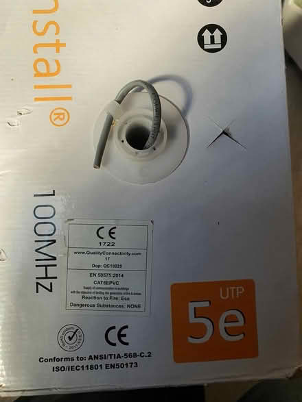 Photo of free Cat5e data cable. 40m (Ickleford. Sg5) #1
