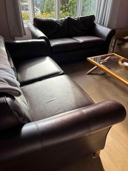 Photo of free 2 M&S leather sofas (Thames Ditton KT7) #2