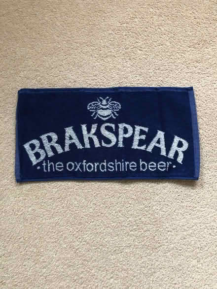 Photo of free 1 Brakspear cloth beer mat (50 cms long) (Wood Farm OX3) #1