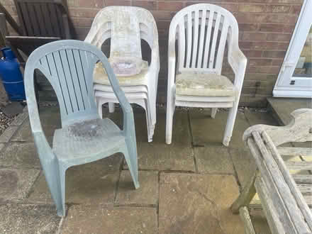 Photo of free plastic garden chairs (Capel St Mary IP9) #1