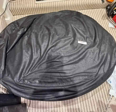 Photo of free RU Comfy black leather beanbag 120cm (New Town CO1) #2